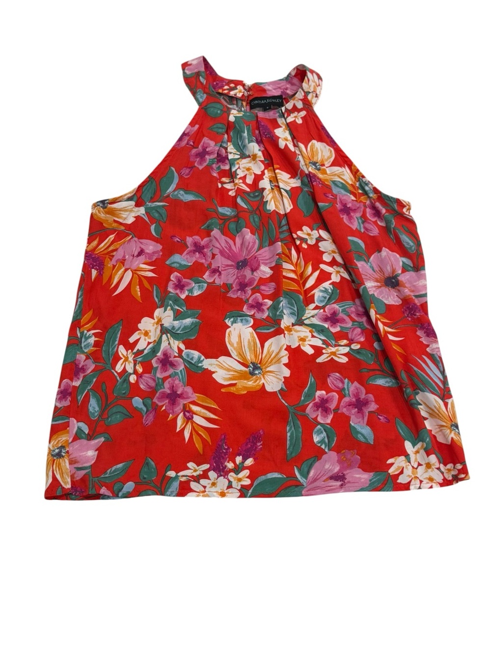 Cynthia Rowley Red Floral Halter Camisole Womens‎ Size Small Vacation